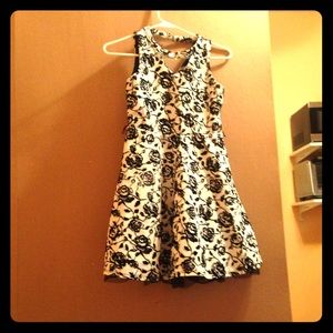 Once worn dress with velvet roses